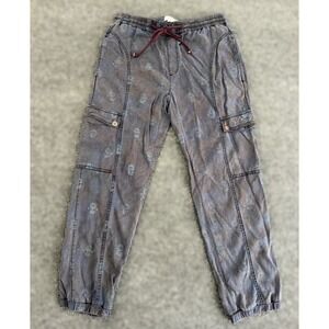 By Anthropologie Floral Cargo Jogger Pants Womens Size S Lyocell Boho